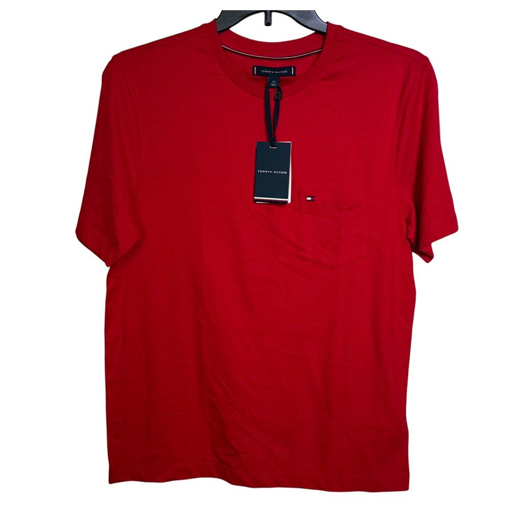 Tommy Hilfiger Men's Tommy Pocket T-Shirt - Red - Small  $40
